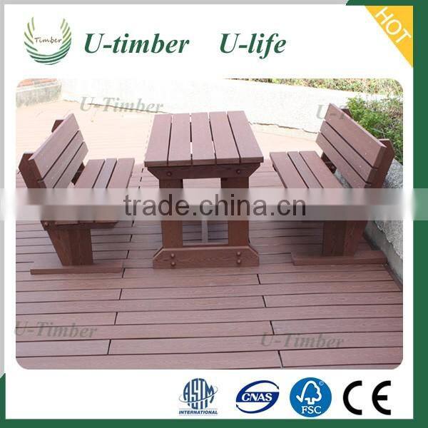 Eco-friendly Wood Plastic Composite Outdoor Park WPC Bench