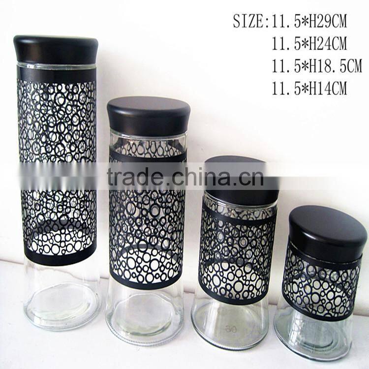 black jar black glass jar container kitchen