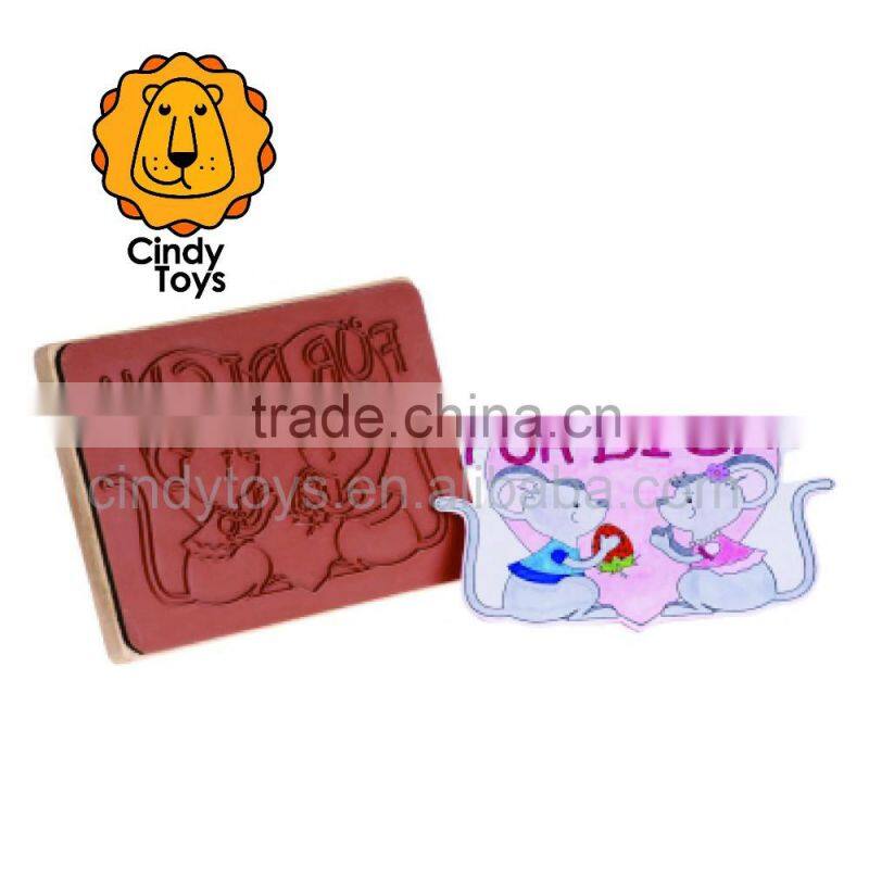 Wooden Rubber Stamp For You 1 pcs for kids