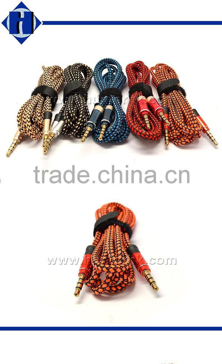 Factory Price Gold Plated Jack to Jack Audio Cable