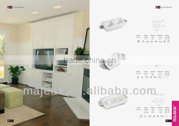 Popular White Gypsum Plaster wall lamp modern