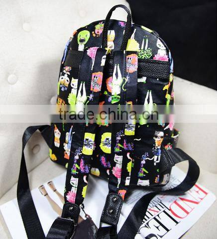 Newest Design Scrawl Backpack/PU Leather School backpack/Funny Backpack