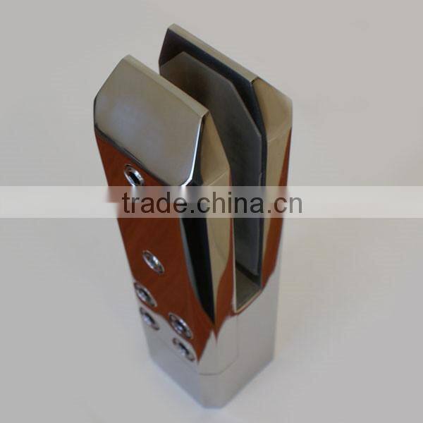 Safe square frameless glass spigot fitting