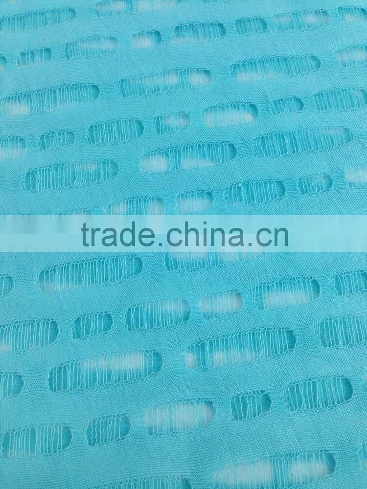 2015 china hot sale 100% polyester knitting jacquard fabric for dress