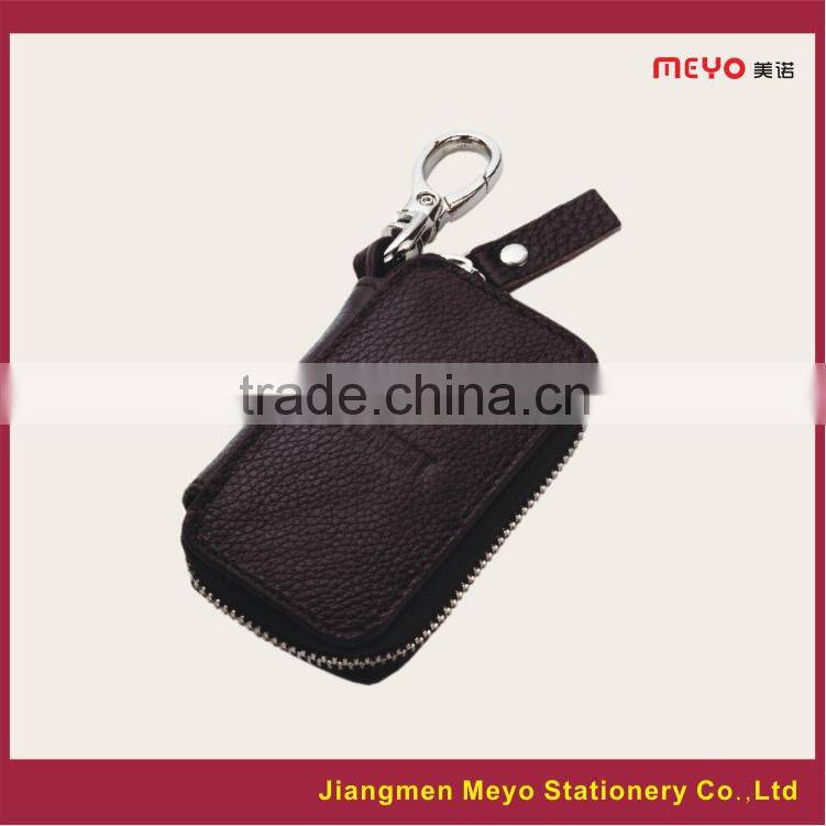 2015 New Commercial Promotional Customized Made Genuine Leather Zipper Key wallet MEYOKW136c