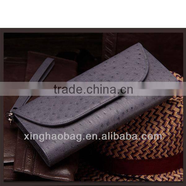 Top Branded and High Quality design real ostrich skin handbag