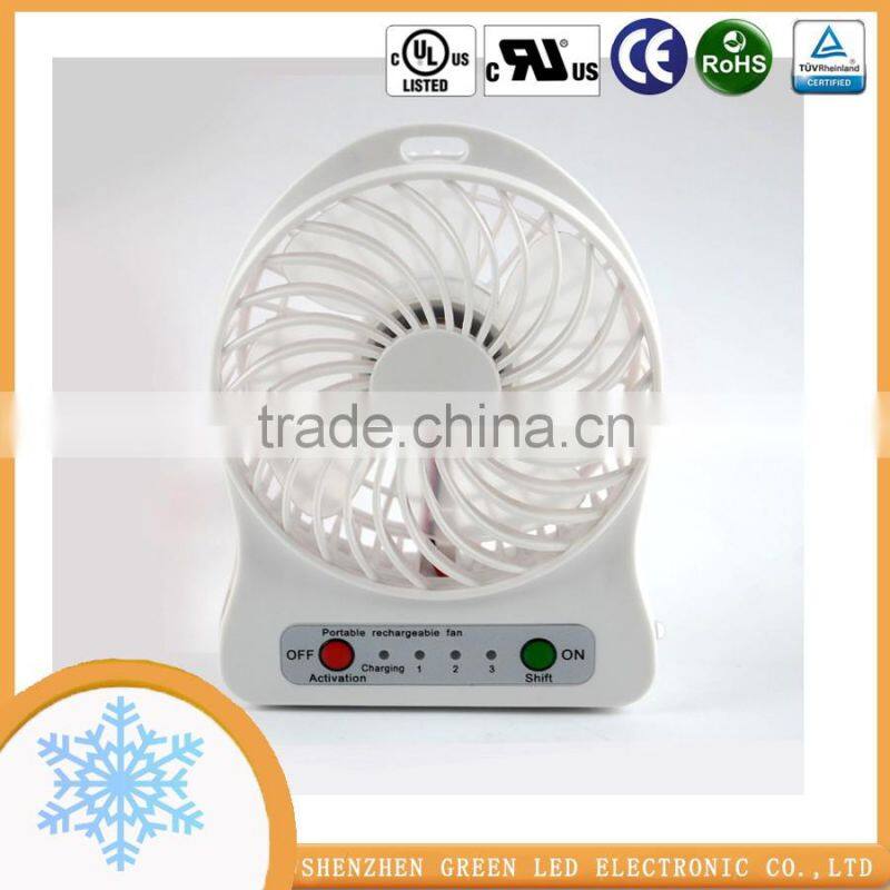 Summer Gift USB 18650 Battery Operated Adjustable 3 speed Fan For Family Travelling