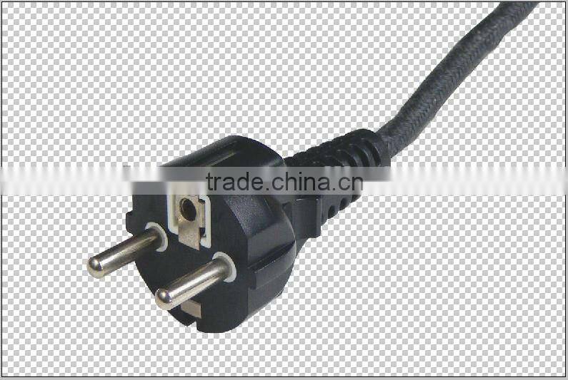 VDE standard 2 round pin earthing electrical plug