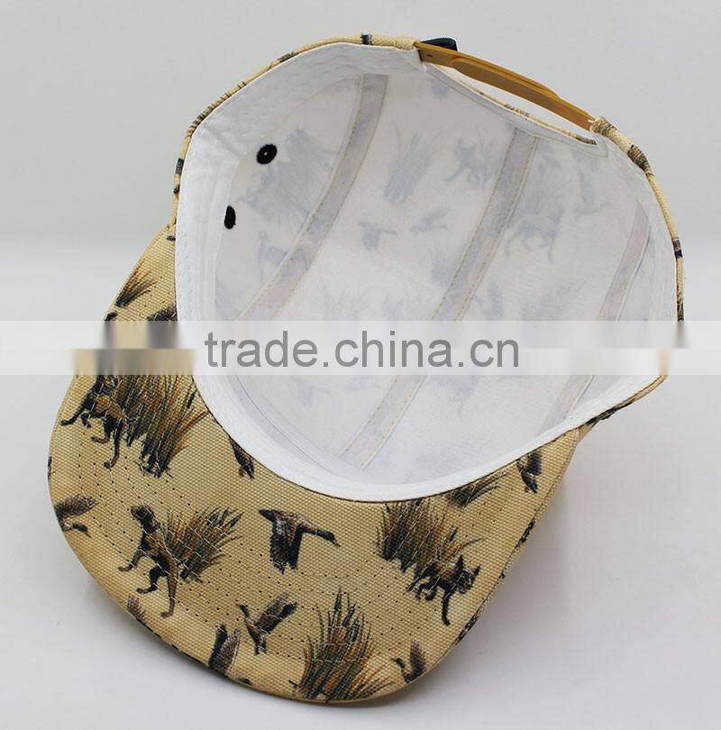 Custom high quality 5 panel plush animal hat