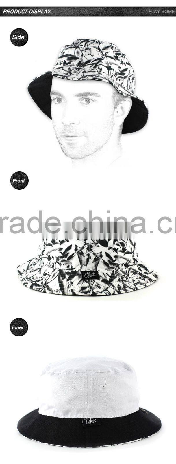 Multi color 100% cotton Outdoor travel anti-sunshine print bucket hat