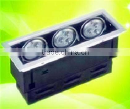 Factory provide 6w adjustable LED grille lamp with white shade decorate