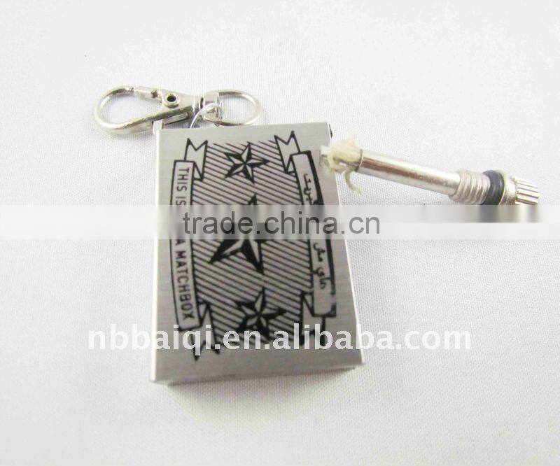 sell no.002 stainless steel million times match,with silk printing LOGO
