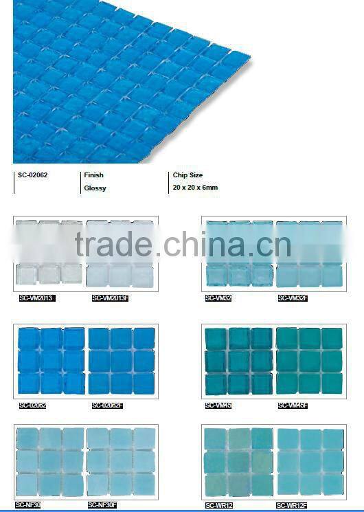 Blue Glass Mosaic for swimming pool