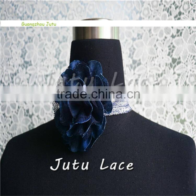 Shiny frosted elastic hair tie 5/8''Fold Over Elastic cheap wide headbands FOE