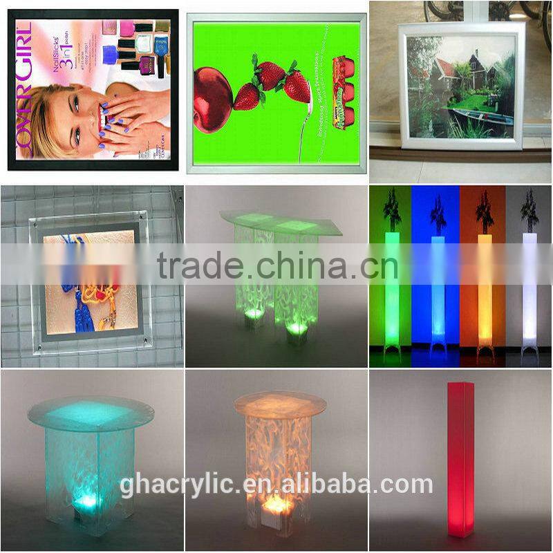 GH-RZ199 Durable acrylic round table,high polished acrylic table