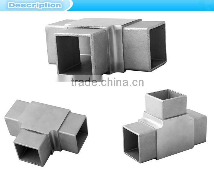 stainless steel elbow square tube connector
