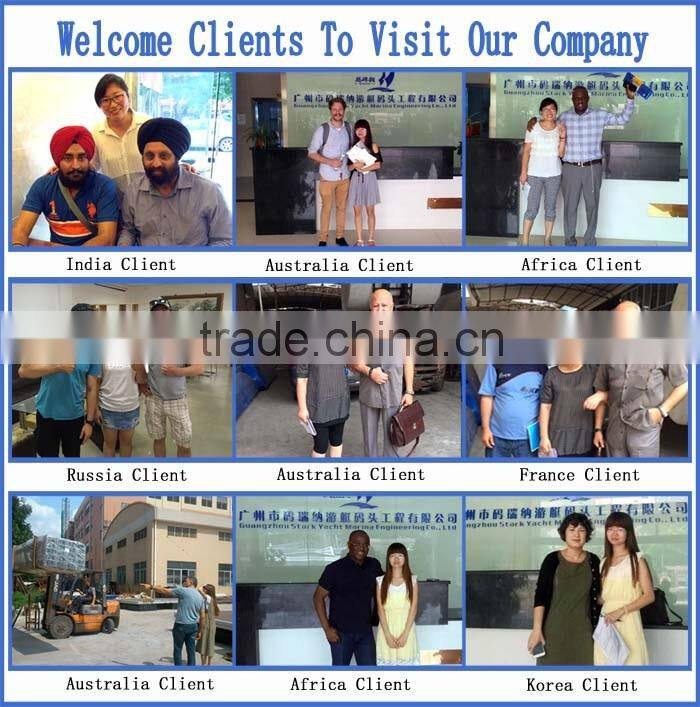 Blue plastic floating dock