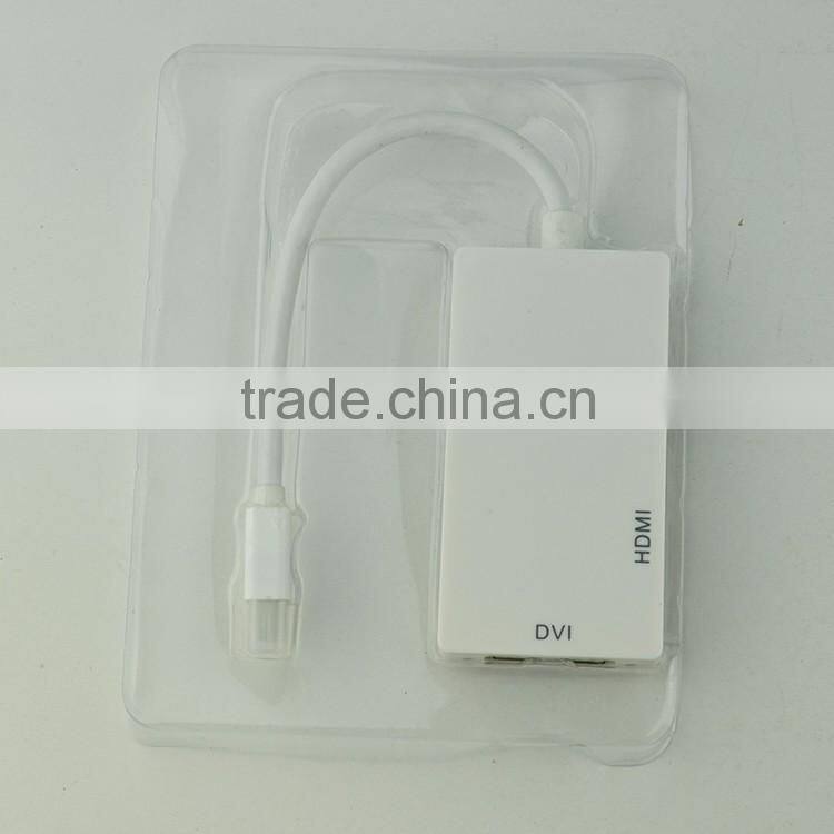 Manufacture price mini dp to hdmi dvi vga adapter cable for computer