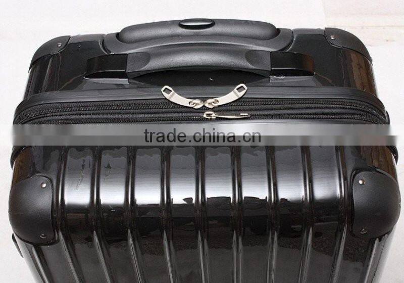 stock ABS+PC 3pcs expandable carry on rolling trolley luggage set