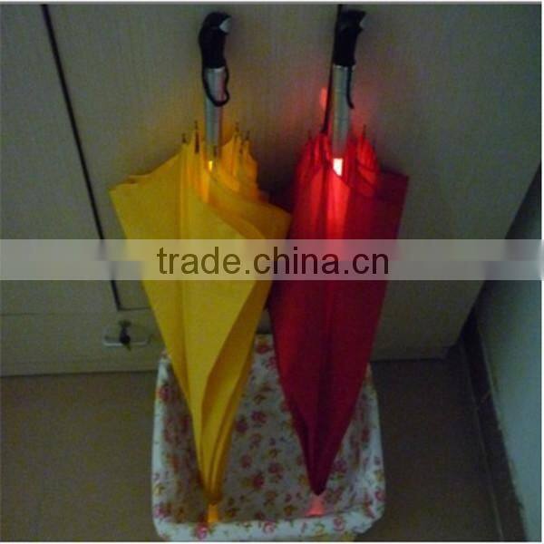 Wholesale automatic open and luminous LED umbrella head knocked cloth