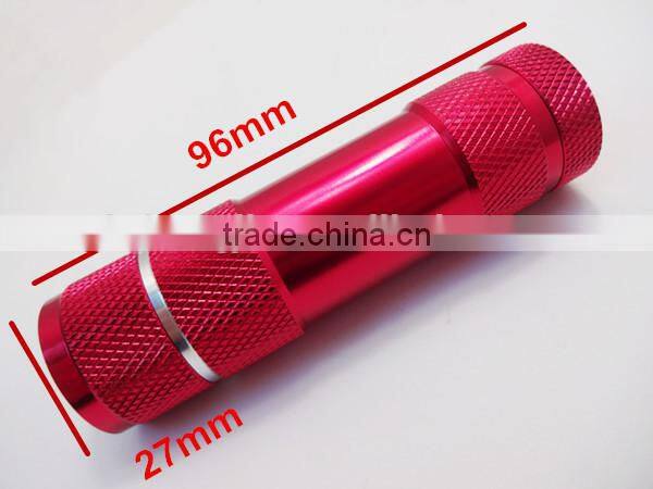 9 led flashlight torch aluminum flashlight, color changing led torch emergency flashlight, multi color led flashlight tri color