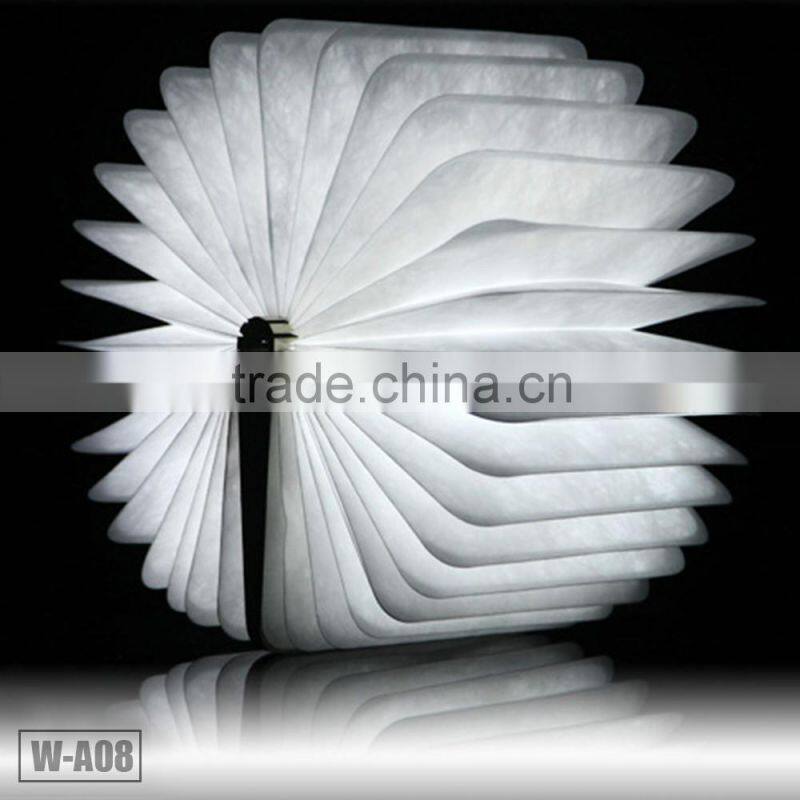 American Cherry Wood 4.5W 500LM LED Rechargeable Folding Book Shape Lamp, W-A08