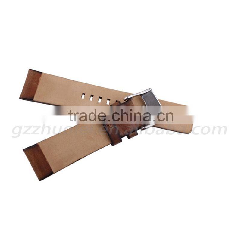 Vintage italian leather watch band 24*22mm leather watch strap