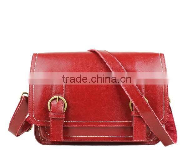 European preppy style bag simple leather cross body bag