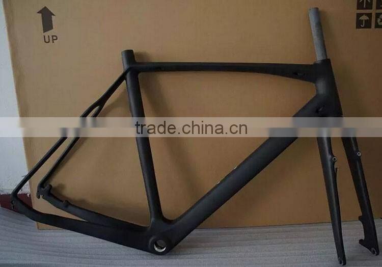 Strong carbon road bike frame with disc-brake, cross carbon road frame