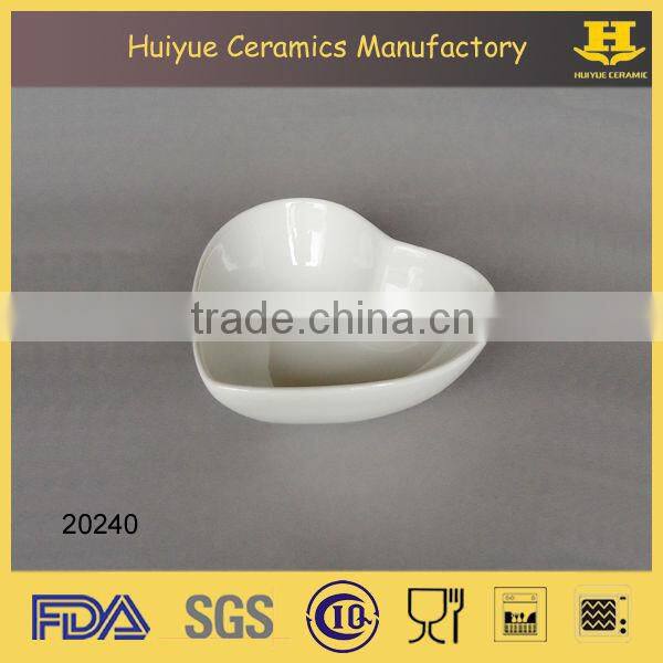 Heart Shape White Ceramic Heart Bowl
