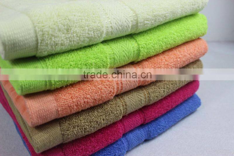 china manufacturer cotton colorful bath towels with dobby border