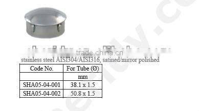 stainless steel installation post end cap fat/ arched