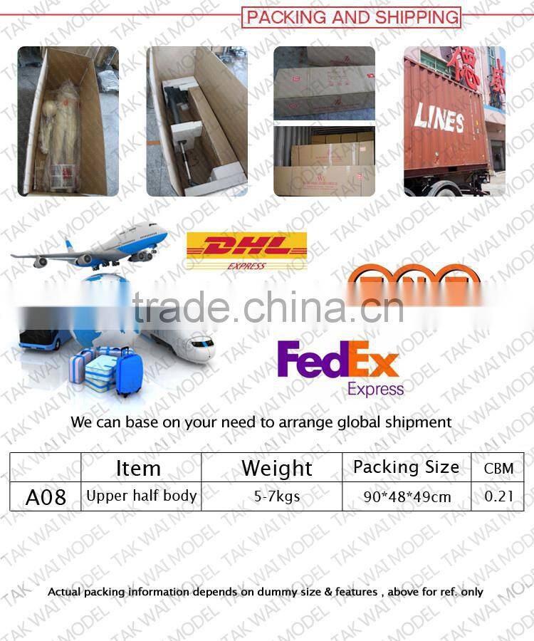 Cheap lady upper half body fiberglass display realistic mannequin