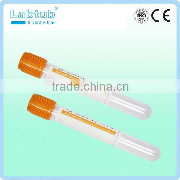 Clot Activator vacuum blood collection tube (high quality vacutainer)
