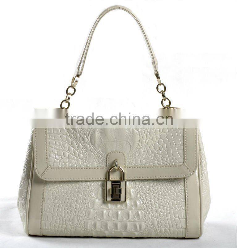New arrival!Crocodile turnlock flap leather bag handbags fashion 2012