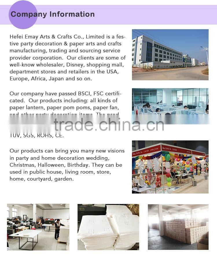 Hot sale Party Decoration Hanging Tissue Paper Fan