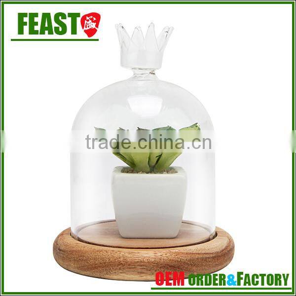 high borocilicate clear glass dome