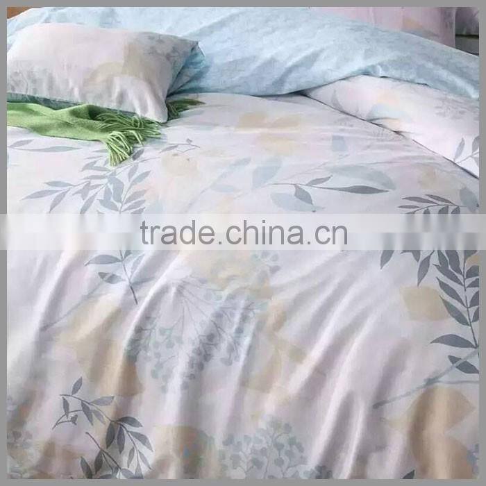 New design Tencel/Linen/cotton blended reactive printed bedding sets /natural style duvet cover and pillow cover