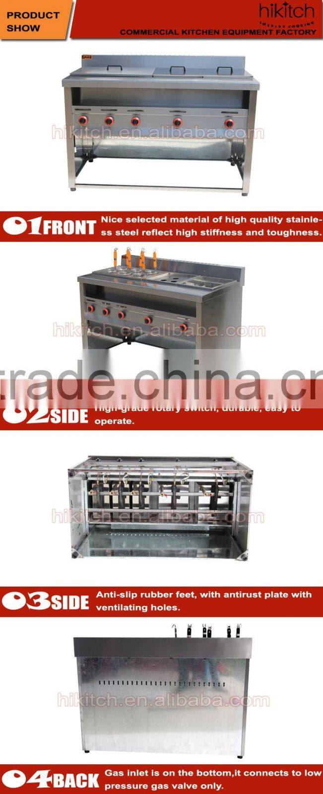 High Efficiency 6 baskets Pasta Cooker with Oden Maker