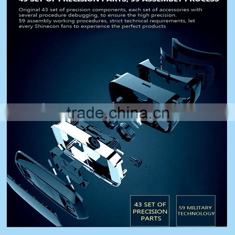 Virtual reality vr shinecon 3d headset glasses for 3D Moives And Games Support