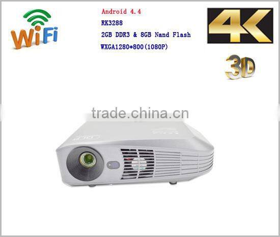 Hot Sell 1280*800 LED Lamp Support 1080P Smart Home theater 3D Projector