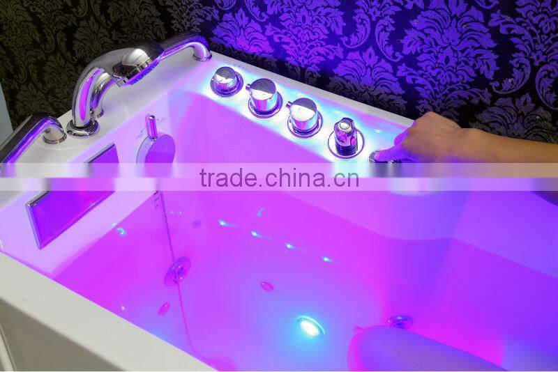 2016 foshan Massage Function Corner tub Safety Step in walk in tub