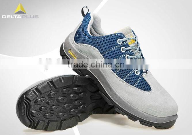 Low-cut suede split leather with nylon mesh steel toecap safety shoes