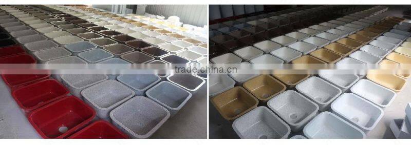 Artificial stone solid surface countertop kitchen sink