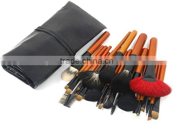professional makeup brush set with black cosmetic case - 26 piece brush tool