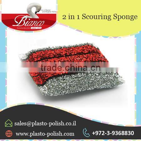 Best Quality 2 in 1 Scouring Sponge Manufacturer