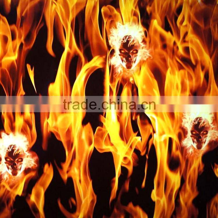 Pretty Popular Dazzle Graphic Flaming Skull Printing Film No.DGDB8098 Flame Skull Hydro Graphic Printing Film From China Factory