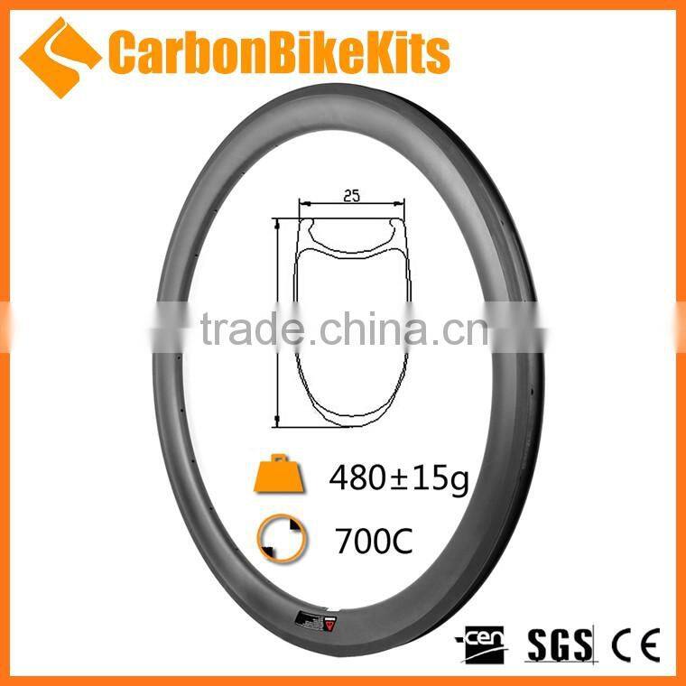 WR50C 25mm Wide 50mm Road Bicycle Clincher Chinese Carbon rims CarbonBikeKits