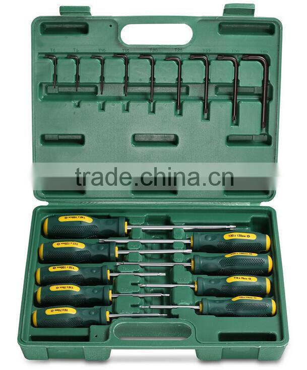 2016 high quality18 Piece CR-V Torx Screwdriver Set with Blow Case