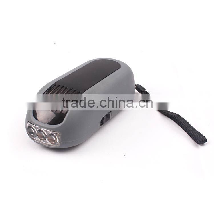 BT-4838 Wind up Dynamo Torch with FM Radio for Camping and Fishing